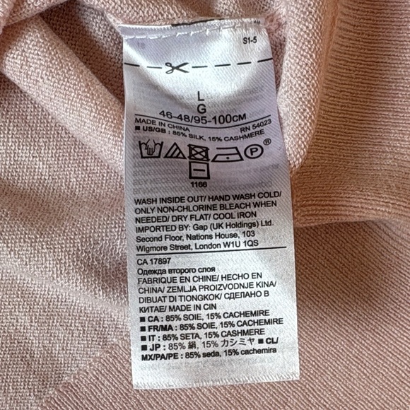 Banana Republic Light Pink Silk Cashmere Sweater large - Picture 5 of 7